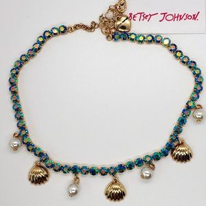 Betsey Johnson Shell Tennis Necklace